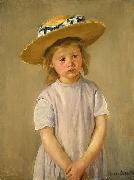 Mary Cassatt Child in a Straw Hat oil painting artist
